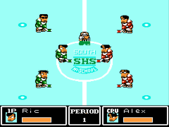 Ike Ike! Nekketsu Hockey Bu - Subette Koronde Dai Rantou (Japan) [En by TransBRC v1.1] (Technos Ice Hockey)